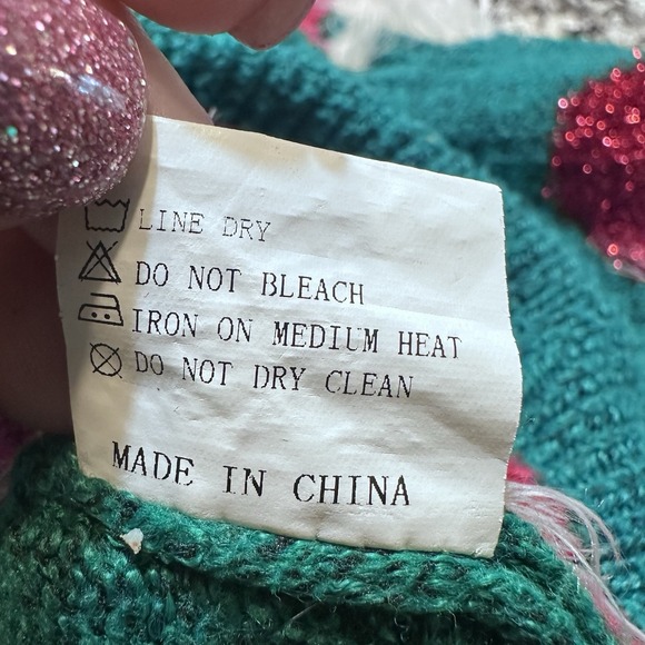 Fuzzy Santa Heads Ugly Christmas Sweater - Picture 5 of 9